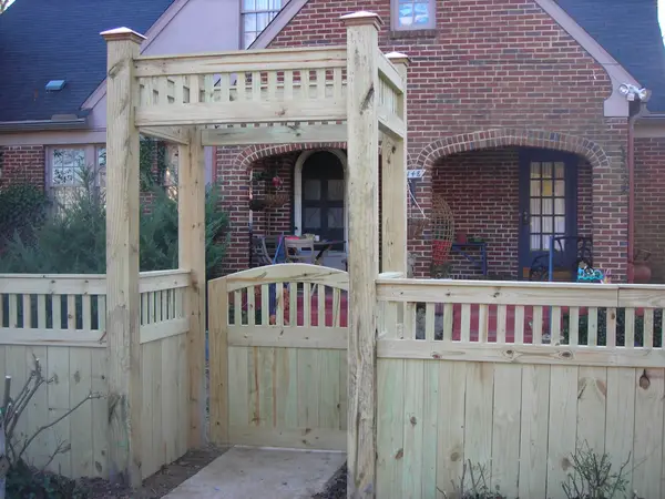 Custom Wood Fence And Arbor