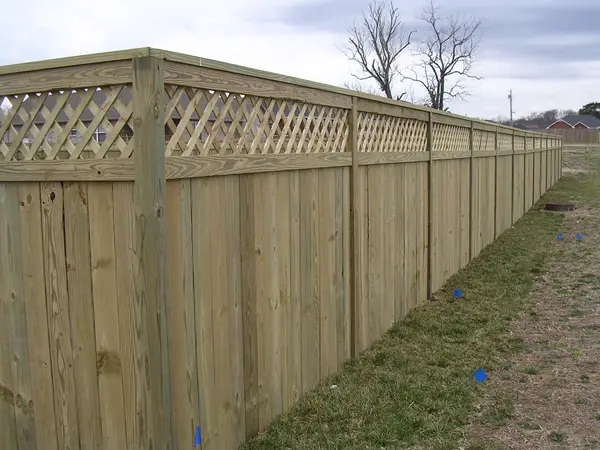 Lattice Top Privacy Fence, Pressure Treated Pine 4