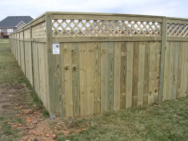 Lattice Top Privacy Fence, Pressure Treated Pine 5